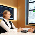 **

"A sleek, modern German bank branch interior. A friendly bank advisor sits at a desk, smiling and discussing investment options with a well-dressed client. In the background, subtle displays showcase financial growth charts and investment opportunities. The overall atmosphere should convey trust, professionalism, and personalized service. Focus on warm lighting and a clean, contemporary design aesthetic. 'Sparkasse' logo subtly visible."

**