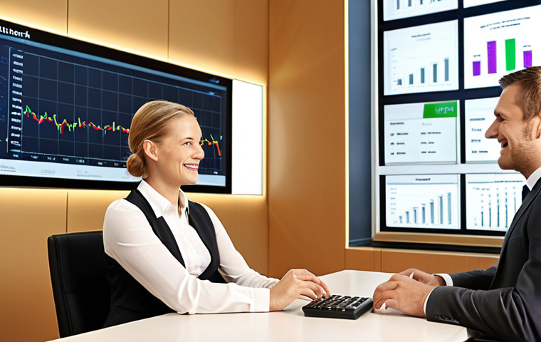 **
"A sleek, modern German bank branch interior. A friendly bank advisor sits at a desk, smiling and discussing investment options with a well-dressed client. In the background, subtle displays showcase financial growth charts and investment opportunities. The overall atmosphere should convey trust, professionalism, and personalized service. Focus on warm lighting and a clean, contemporary design aesthetic. 'Sparkasse' logo subtly visible."
**