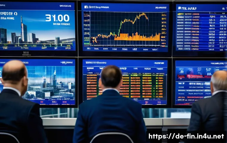 금융위기와 환율 변화 - A dynamic financial trading floor in Frankfurt during a currency crisis, showing diverse traders in ...