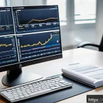Home 20 경제위기 대비 재테크 - A detailed and professional financial advisor’s office setting in Germany, showing a modern desk wit...
